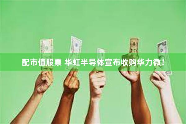 配市值股票 华虹半导体宣布收购华力微！
