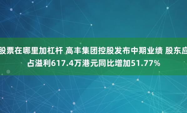 股票在哪里加杠杆 高丰集团控股发布中期业绩 股东应占溢利617.4万港元同比增加51.77%